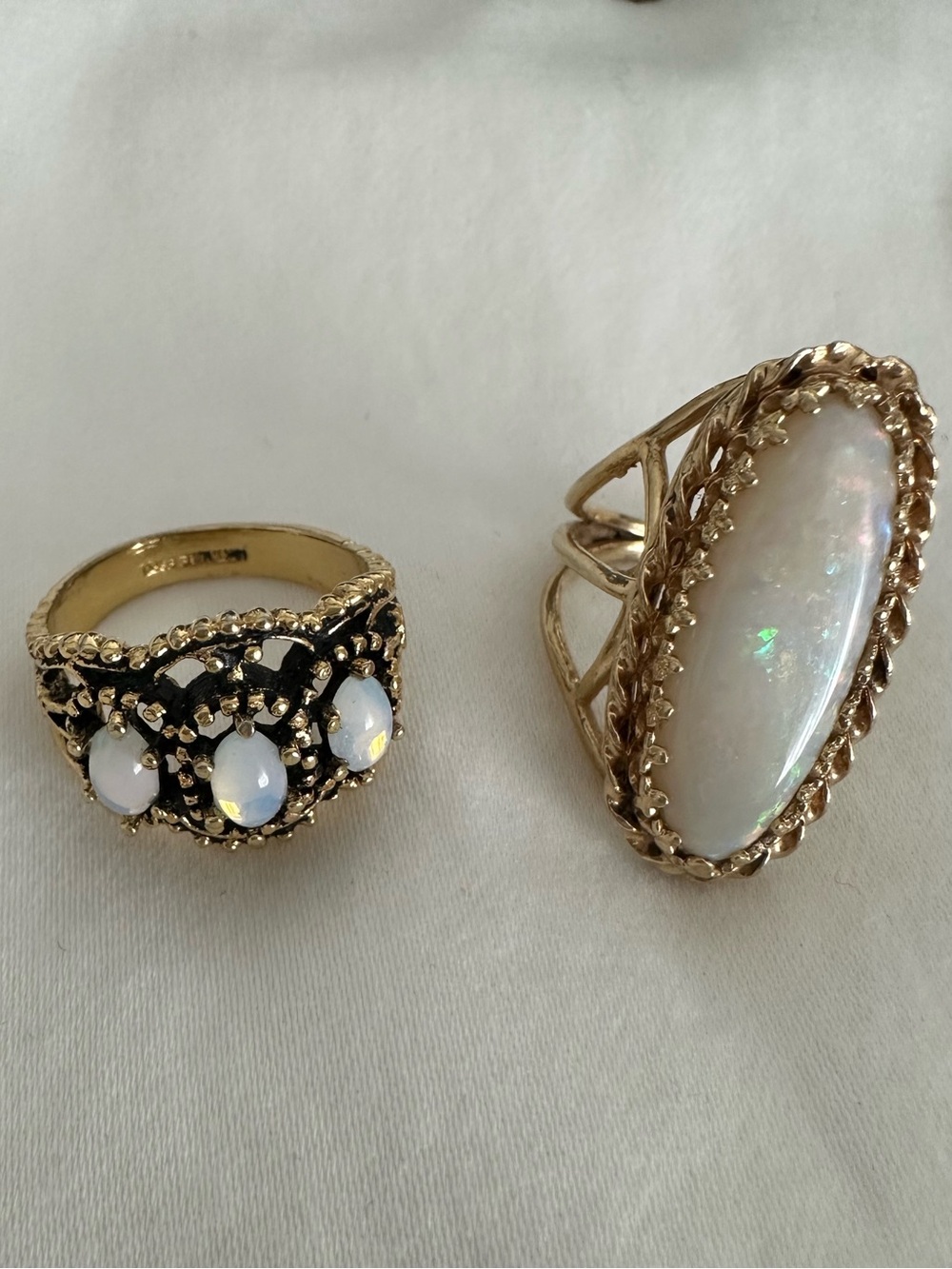 Bundle of 2 Costume Opal Rings
